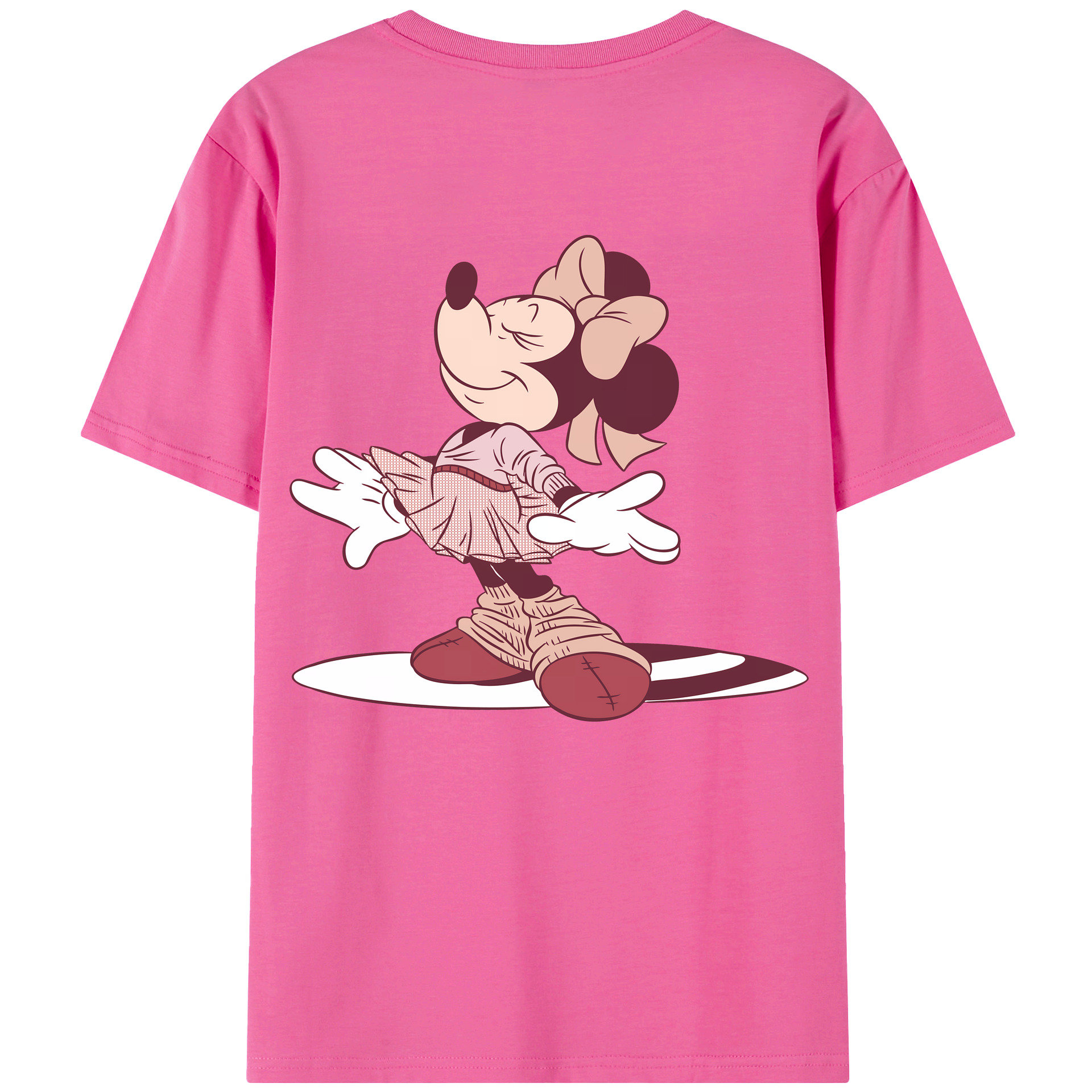 （画像用） ミッキーマウス Mickey Mouse レディース半袖Tシャツ(バックプリント)